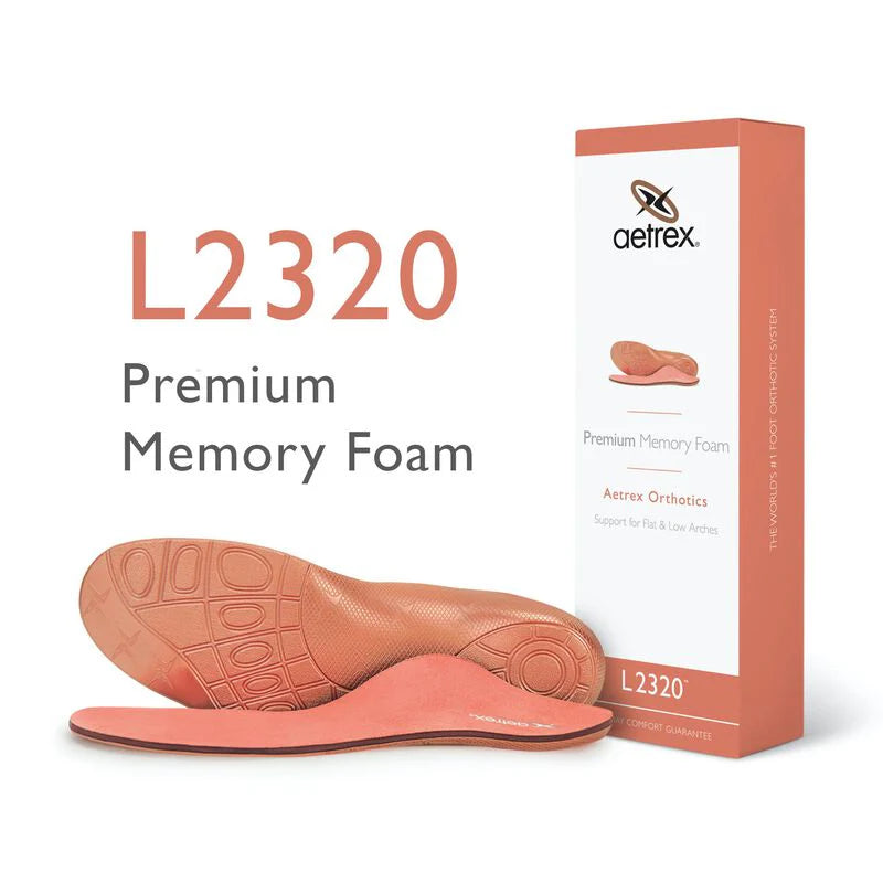 Aetrex L2320 - מדרס Premium Memory Foam לנשים עם תמיכה בעקב