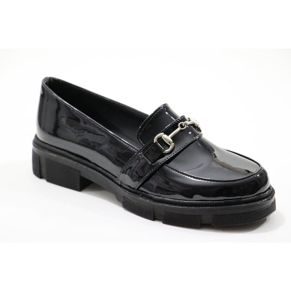נעלי אוקספורד לנשים דגם 100 בצבע שחור לכה