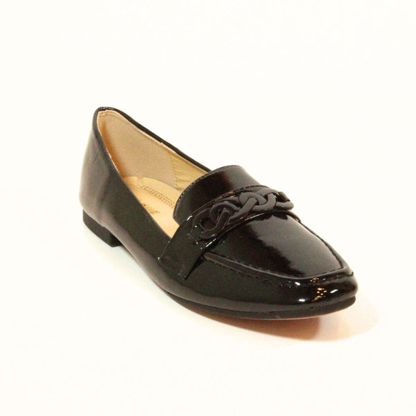 נעלי מוקסין דגם אלה 16 בצבע שחור לכה